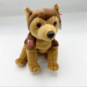 Ty Vintage 2001 Beanie Babies FDNY 9/11 Courage the German Shepherd Dog Plush